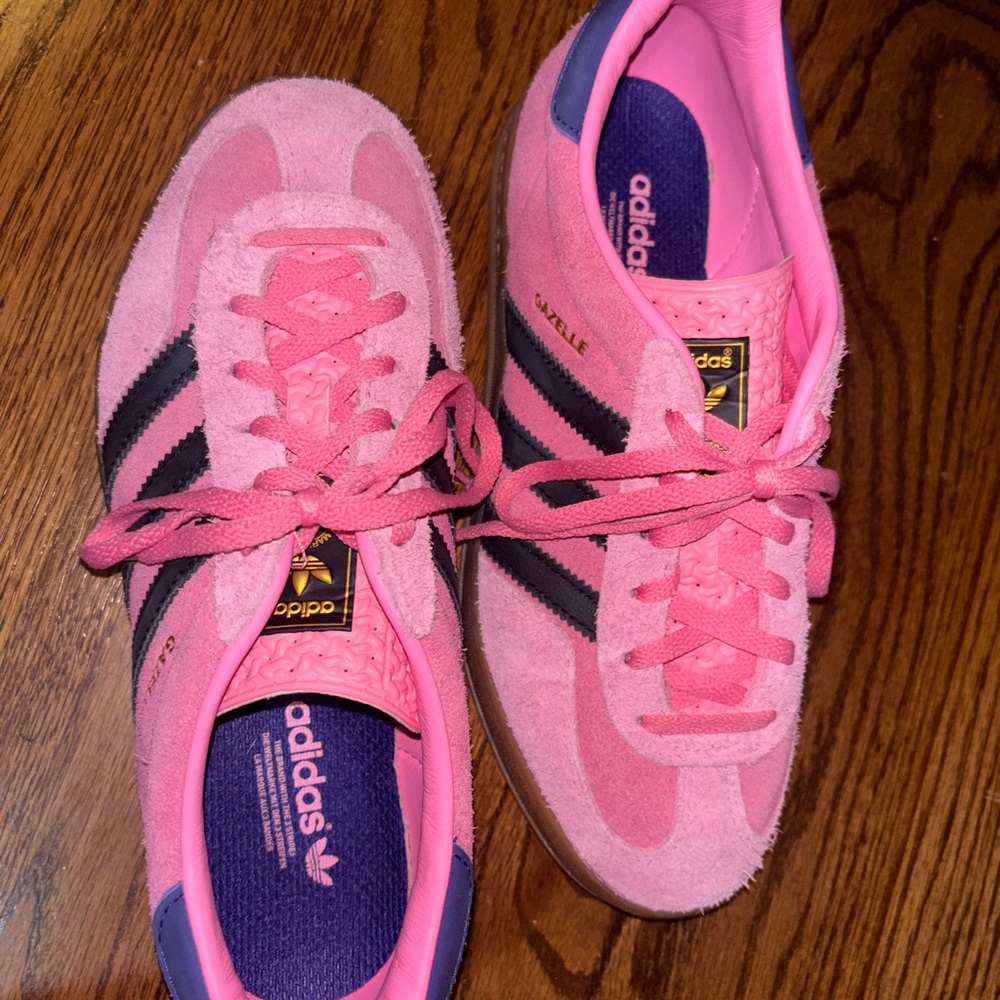 adidas Gazelle Pink with Black Stripes
